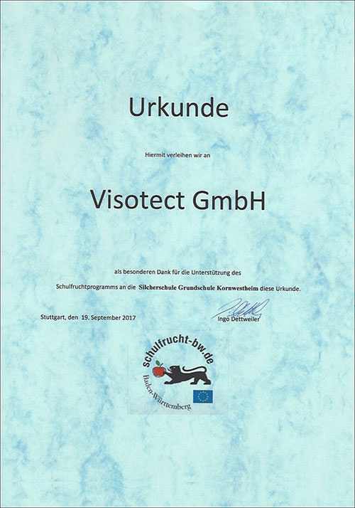 Urkunde Bj&ouml;rn-Staiger-Stiftung